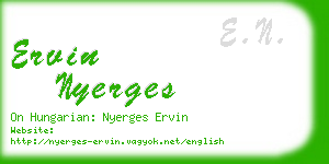 ervin nyerges business card